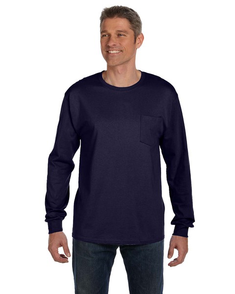 Men's 6.1 oz. Tagless Long-Sleeve Pocket T-Shirt